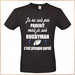 T-shirt - Je ne suis pas parfait mais je suis rugbyman - Brod N' Flock