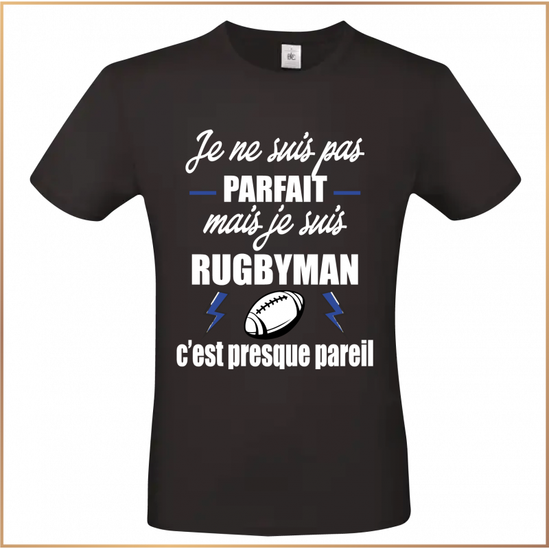 T-shirt - Je ne suis pas parfait mais je suis rugbyman - Brod N' Flock