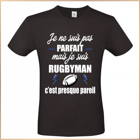 T-shirt - Je ne suis pas parfait mais je suis rugbyman - Brod N' Flock