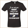 T-shirt - Je ne suis pas parfait mais je suis rugbyman - Brod N' Flock