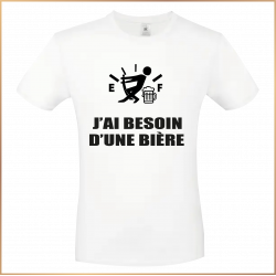T-shirt - J'ai besoin d'une bière - Brod N' Flock