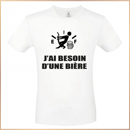 T-shirt - J'ai besoin d'une bière - Brod N' Flock