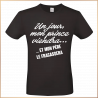 T-shirt - Un jour mon prince viendra... et mon père le - Brod N' Flock