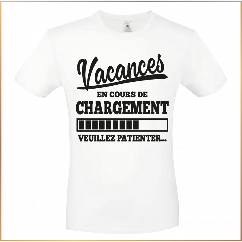 T-shirt - Vacances en cours de chargement - Brod N' Flock T-shirt - Vacances en cours de chargement - Brod N' Flock
