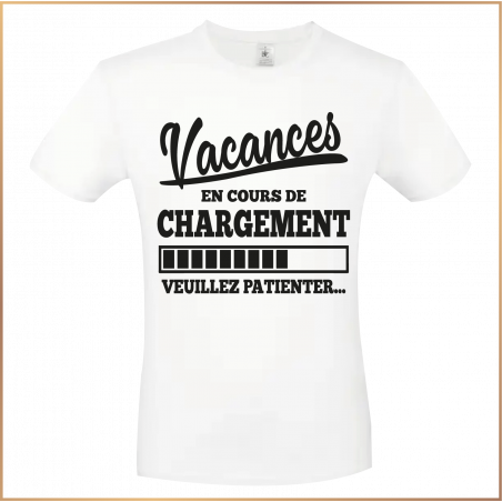 T-shirt - Vacances en cours de chargement - Brod N' Flock