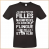 T-shirt - J'ai deux petites filles magnifiques - Brod N' Flock