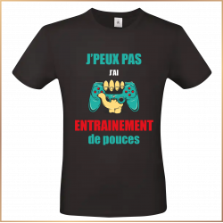 T-shirt - J'peux pas j'ai entrainement de pouces - Brod N' Flock