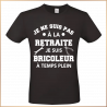 T-shirt -Je ne suis pas à la retraite je suis bricoleur- Brod N' Flock