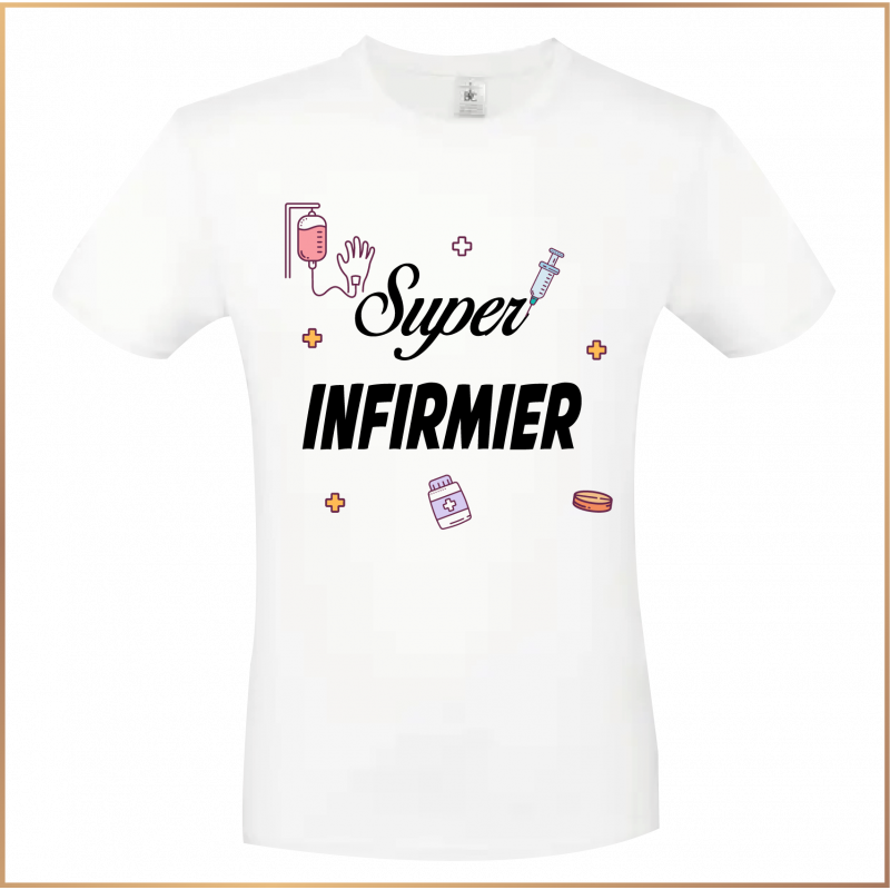 T-shirt - Super infirmier - Brod N' Flock