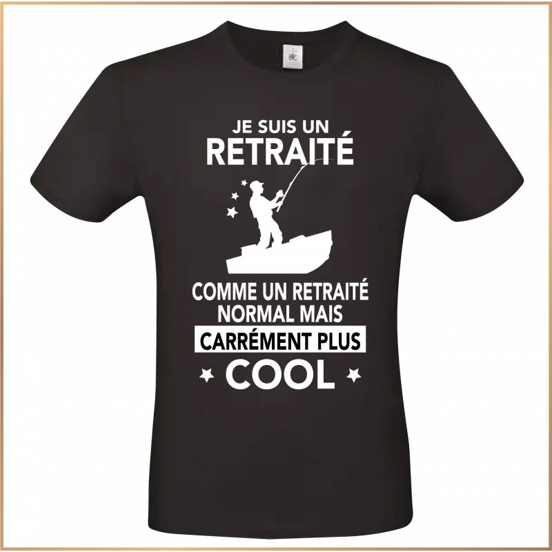 T-shirt - Je suis retraité pêcheur... - Brod N' Flock