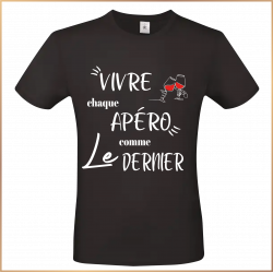 T-shirt - Vivre chaque apéro comme le dernier - Brod N' Flock