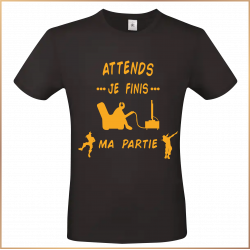 T-shirt - Attends je fini ma partie - Brod N' Flock