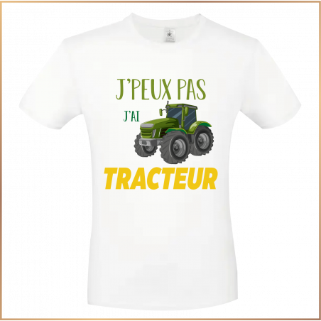 T-shirt - J'peux pas j'ai tracteur - Brod N' Flock