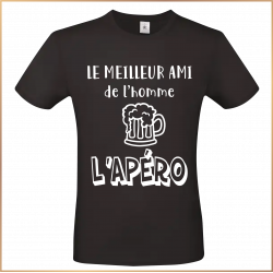 T-shirt - Le meilleur ami de l'homme l'apéro - Brod N' Flock