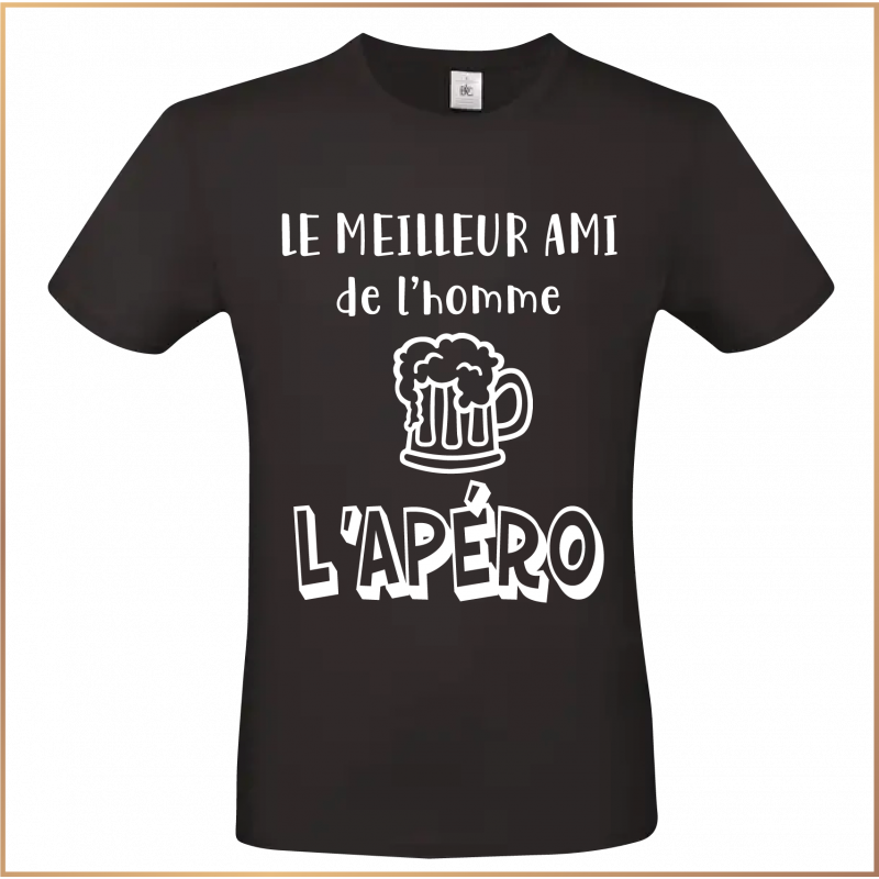 T-shirt - Le meilleur ami de l'homme l'apéro - Brod N' Flock