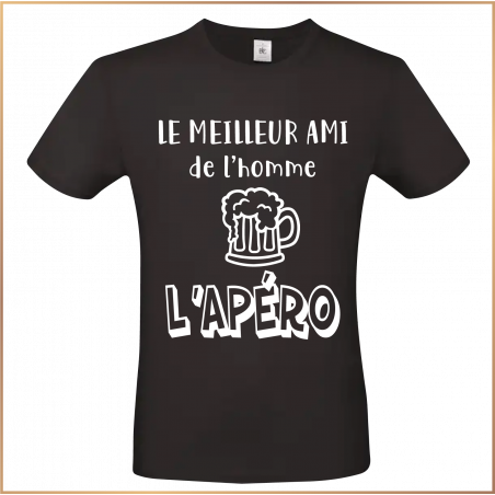 T-shirt - Le meilleur ami de l'homme l'apéro - Brod N' Flock