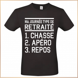 T-shirt - Ma journée type de retraité - Brod N' Flock