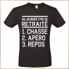 T-shirt - Ma journée type de retraité - Brod N' Flock
