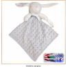 Doudou gris - Prénom personnalisable en broderie - Brod N' Flock