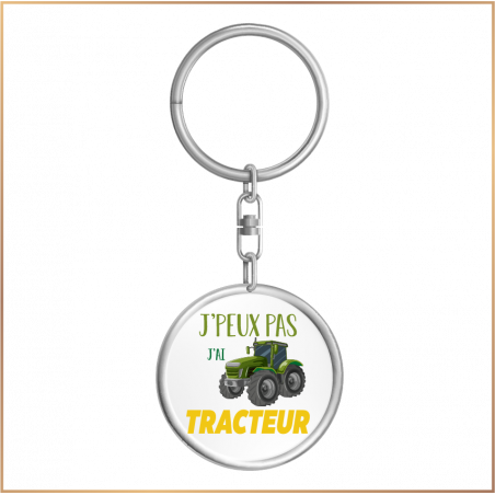 Porte clé - J'peux pas j'ai tracteur - Brod N' Flock