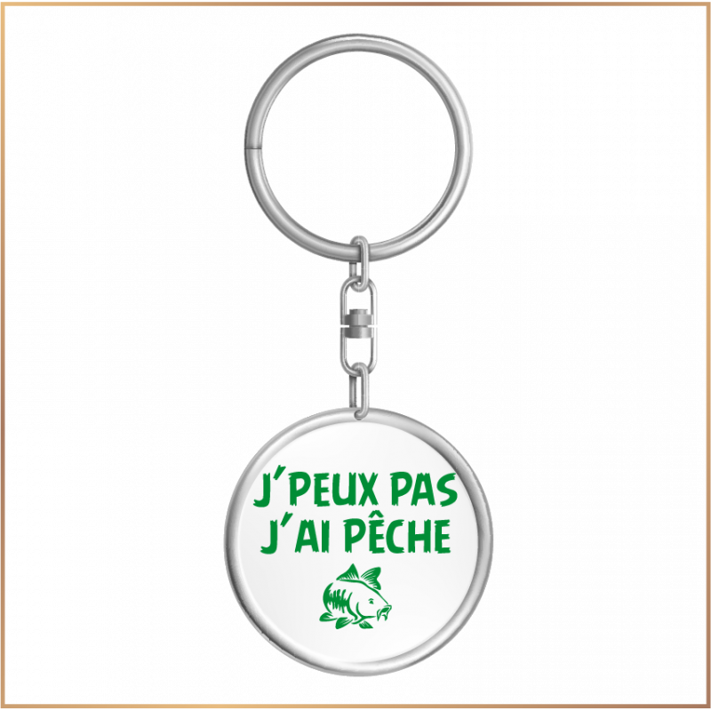 Porte clé - J'peux pas j'ai pêche - Brod N' Flock Porte clé - J'peux pas j'ai pêche - Brod N' Flock