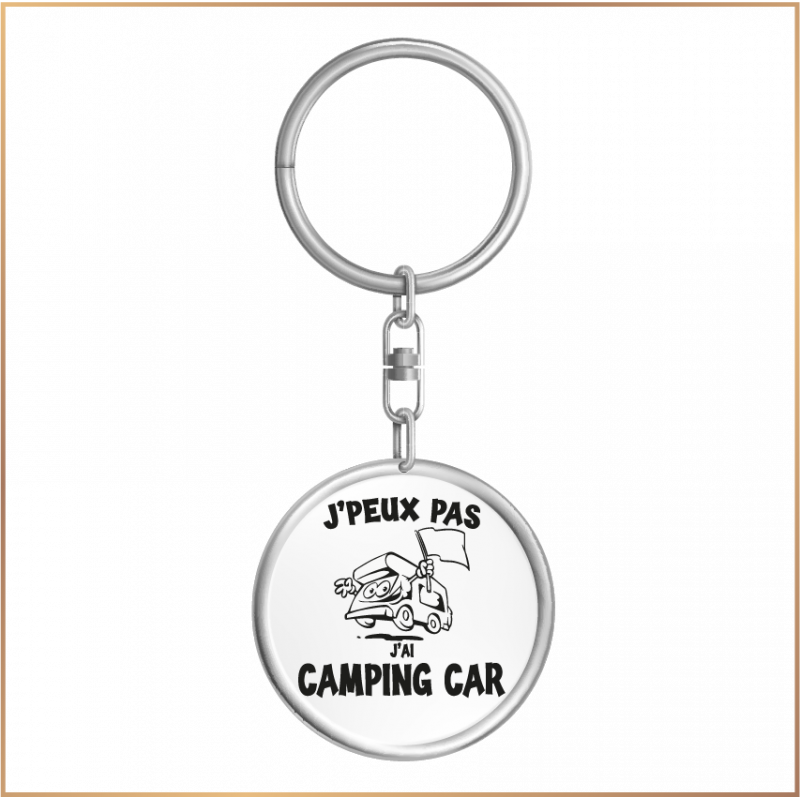 Porte clé - J'peux pas j'ai camping car - Brod N' Flock