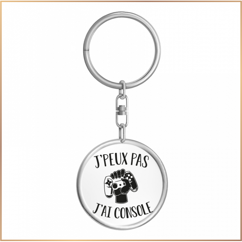 Porte clé - J'peux pas j'ai console - Brod N' Flock