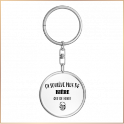 Porte clé - Ca soulève plus de bière que de fonte - Brod N' Flock