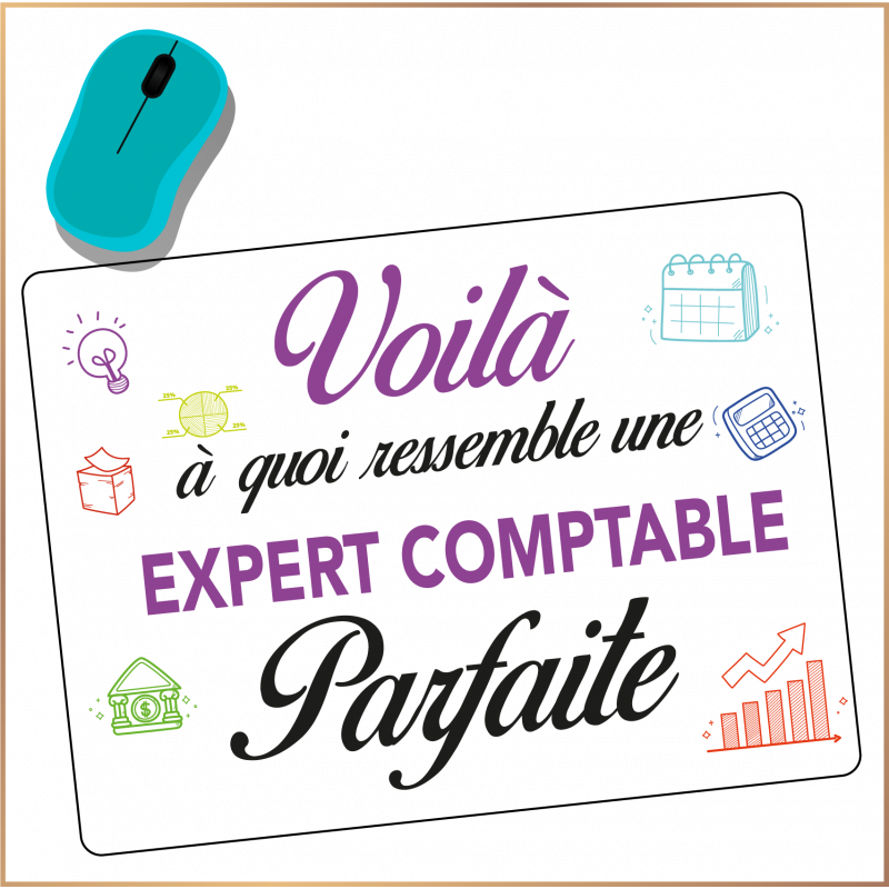 Tapis de souris - Expert comptable Parfaite - Brod N' Flock