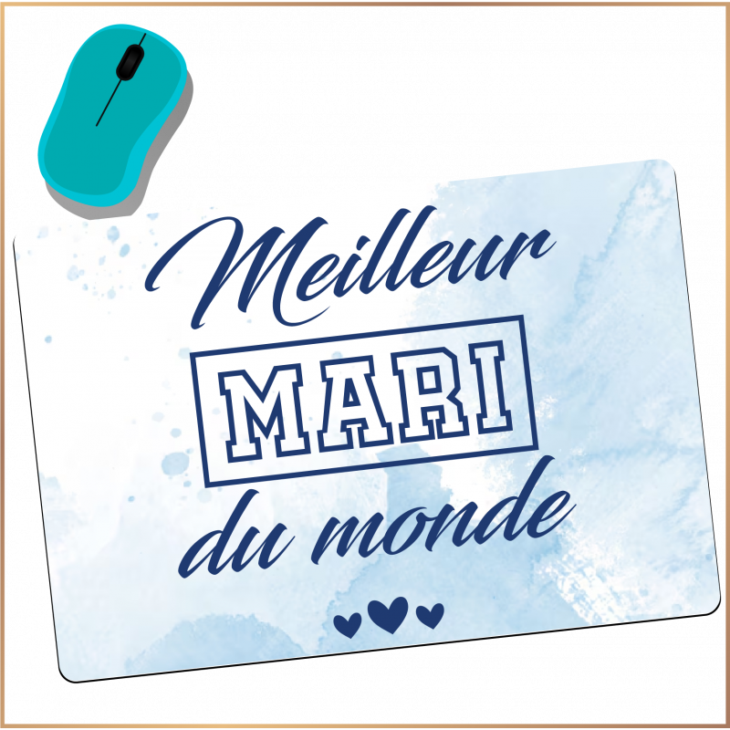 Tapis de souris - Meilleur mari du monde - Brod N' Flock