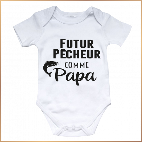 Body bébé - Futur pêcheur comme papa - Brod N' Flock