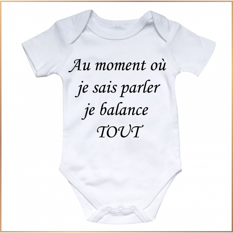 Body bébé - Au moment où je sais parler je balance tout -Brod N' Flock