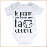 Body bébé - Le patron c'est celui qui porte la couche - Brod N' Flock