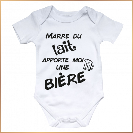 Body bébé - Marre du lait apporte moi une bière - Brod N' Flock