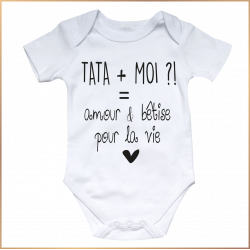 Body bébé - Tata et moi : amour et bêtise pour la vie - Brod N' Flock
