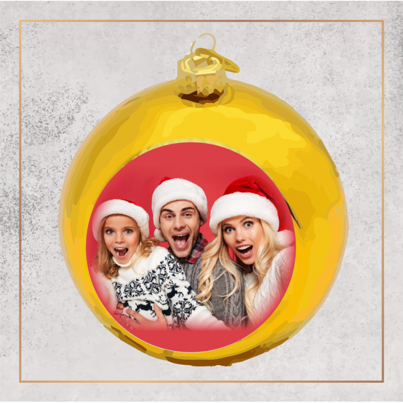 Boule de Noël - Avec votre photo - Brod N' Flock