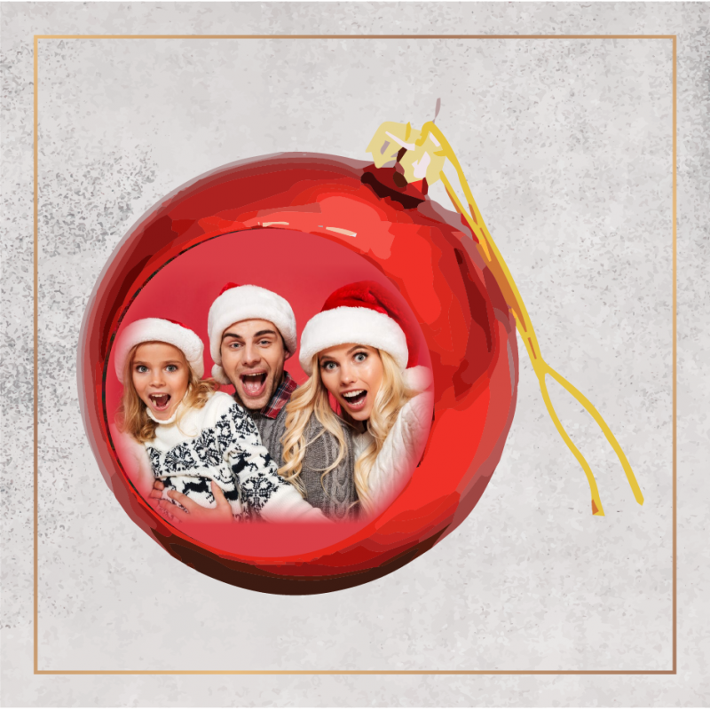 Boule de Noël - Avec votre photo - Brod N' Flock