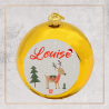 Boule de Noël - Petit renne avec prénom - Brod N' Flock
