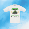 T-shirt - Né pour conduire un tracteur - Brod N' Flock