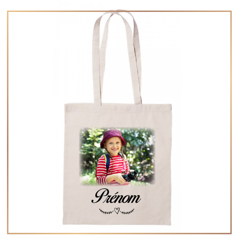Tote bag photo fondue - photo et prénom - Brod N' Flock