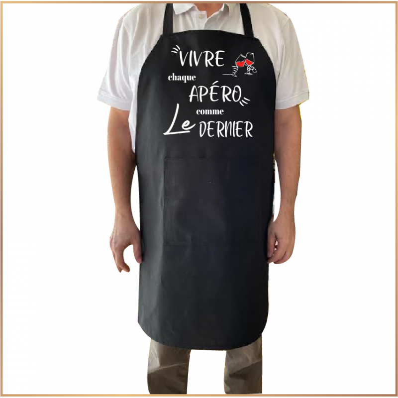 Tablier - Vivre chaque apéro comme le dernier - Brod N' Flock