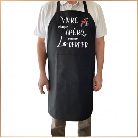Tablier - Vivre chaque apéro comme le dernier - Brod N' Flock