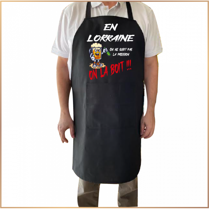 Tablier -  En lorraine on ne subit pas la pression - Brod N' Flock