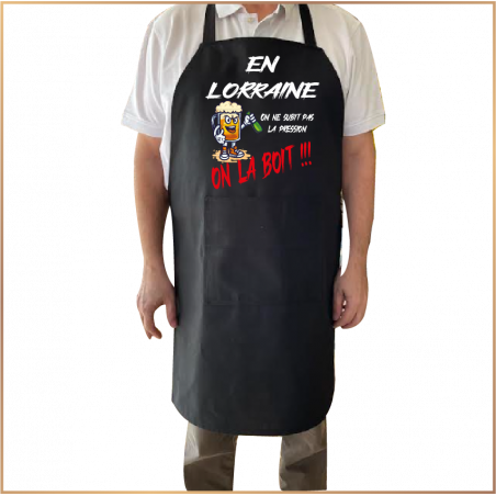 Tablier -  En lorraine on ne subit pas la pression - Brod N' Flock